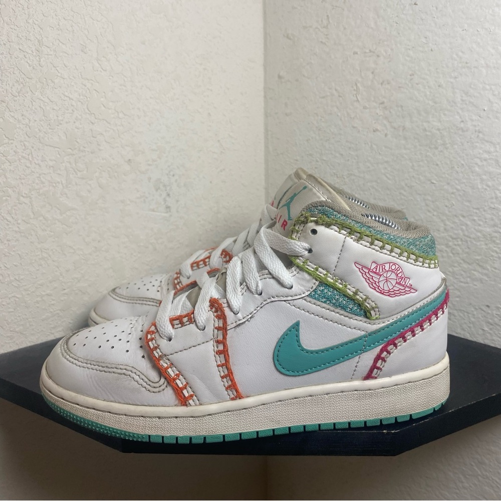 Jordan 1 multi knit white blue orange - Picture 3 of 7